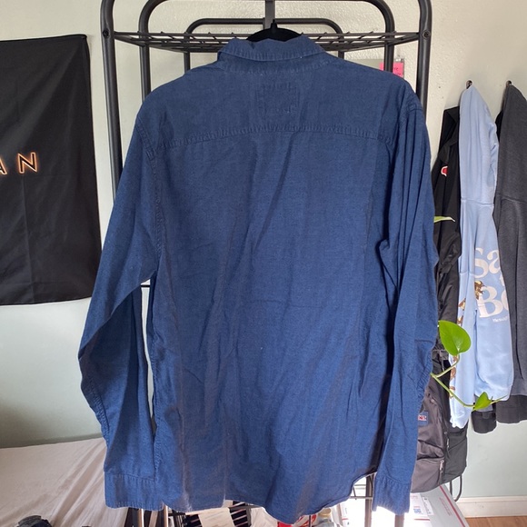 Navy Blue Hollister Button Up - Picture 2 of 3